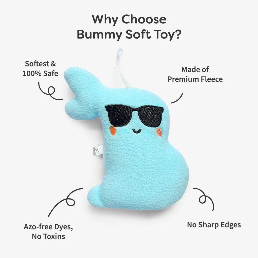 Bumazing Treasures - Pack of 2 Bummy Toy(1 Hunny Bummy Toy + 1 Bummy Toy with shades and Rattle inside) - Image 3