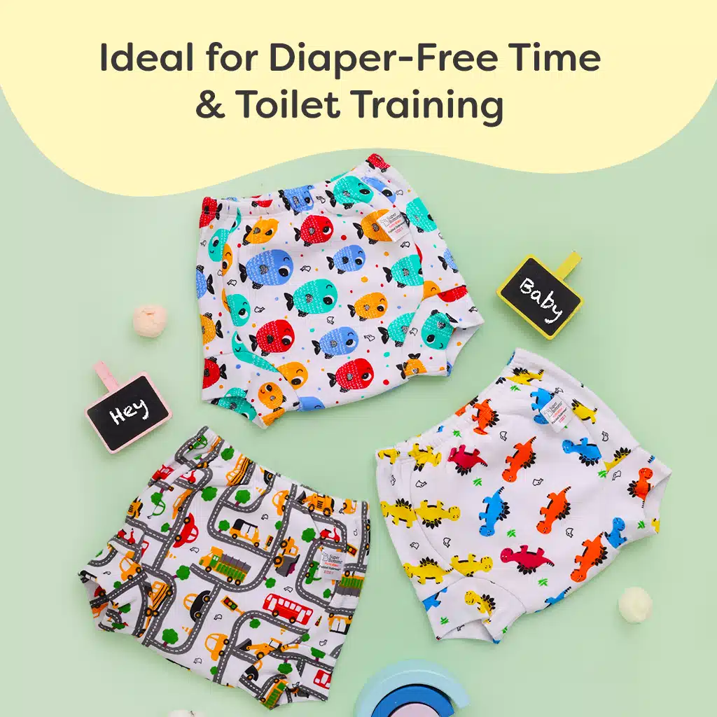 Adjustable Diaper Pants with Drawstrings + 6 Padded Underwear Combo - Image 10