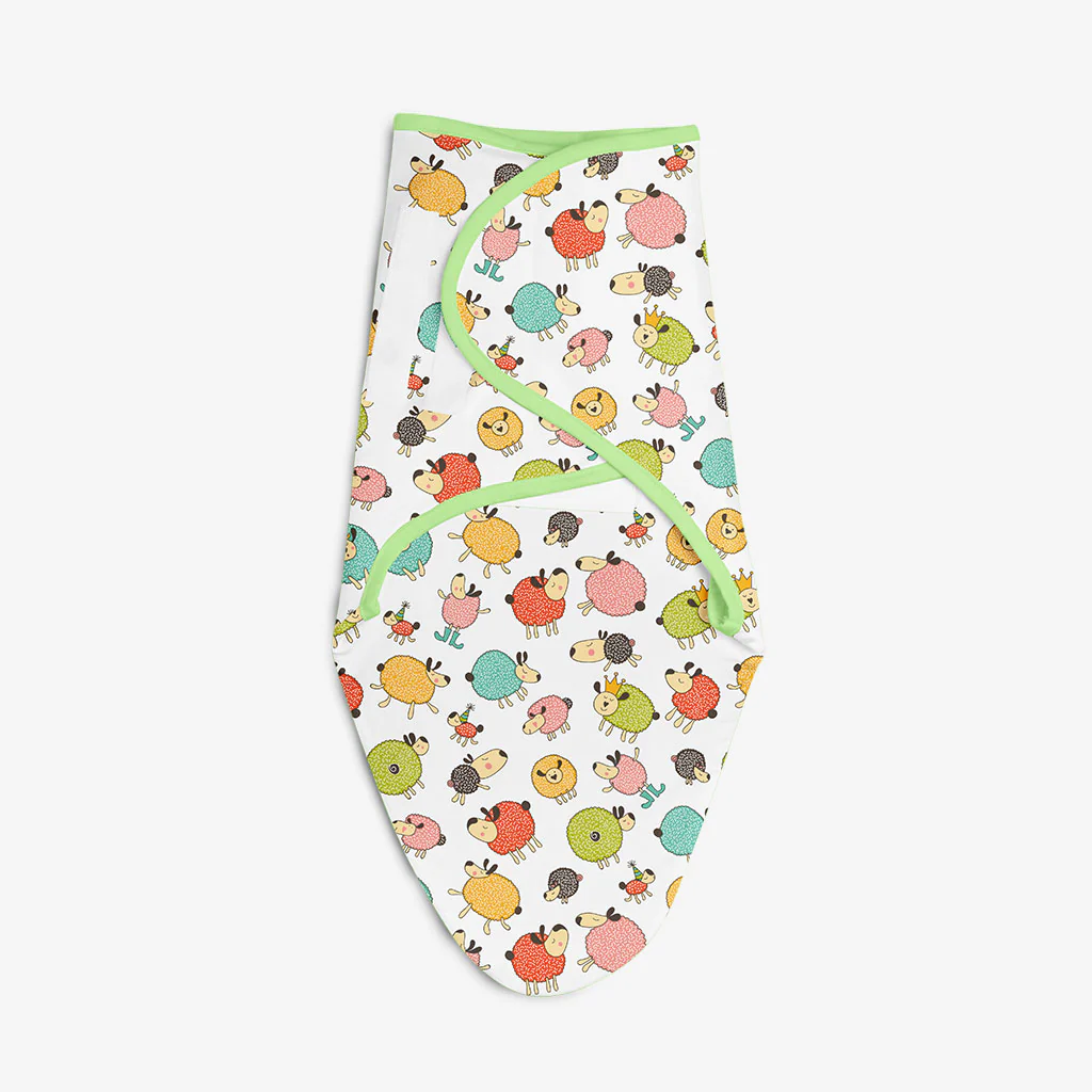 Dry Feel Swaddle Wrap - Pack of 3 (Starry Skies - Ba Ba Sheep - Happy Clouds) - Image 6