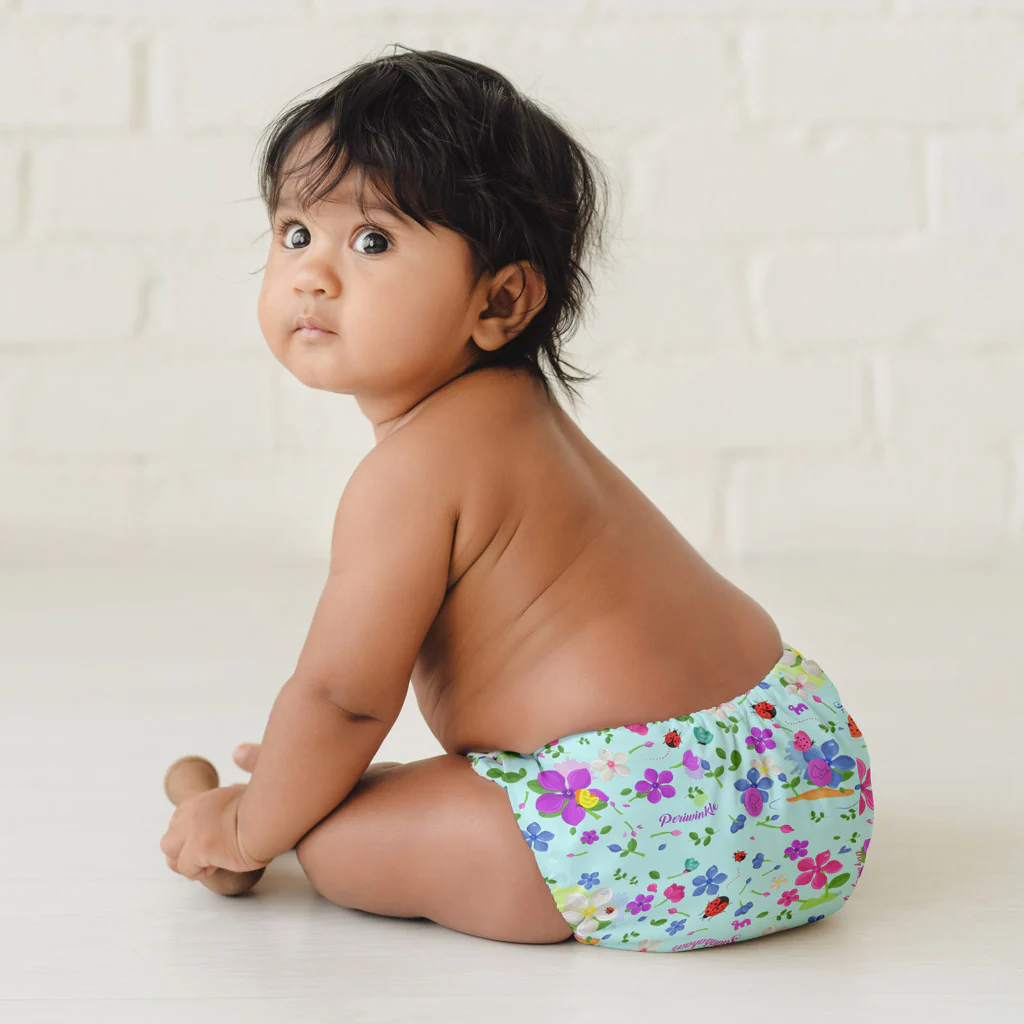 UNO Regular Cloth Diaper with only Dry Feel Pad (No Booster) - Periwinkle - Image 12