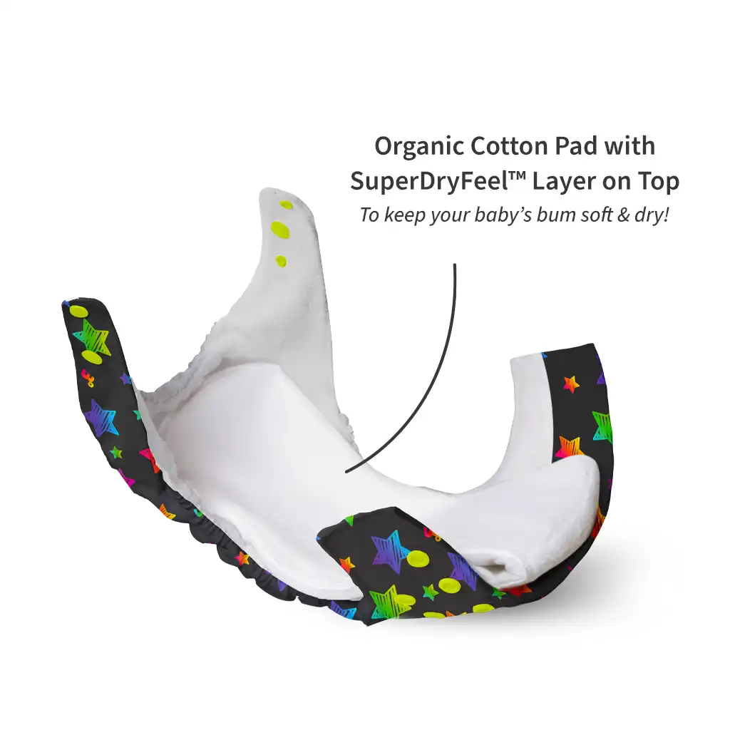 UNO Regular Cloth Diaper with only Dry Feel Pad (No Booster) - A for Animal - Image 5