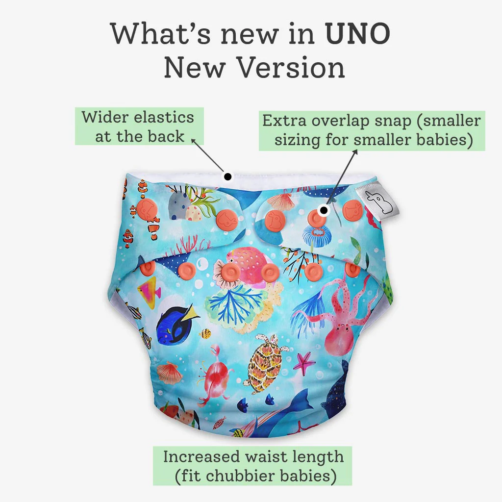 UNO Regular Cloth Diaper with only Dry Feel Pad (No Booster) - Save Our Seas - Image 11