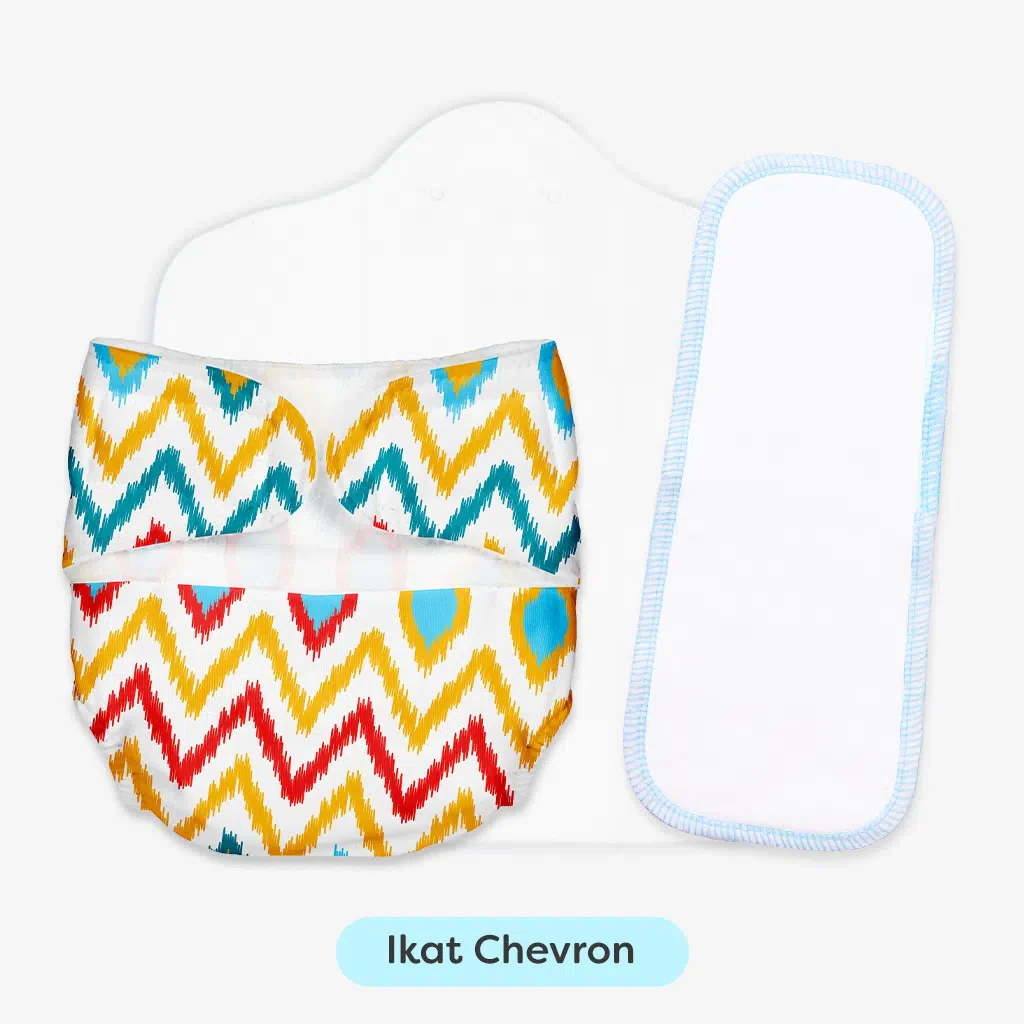 Newborn Cloth Diaper Combo with DryFeel Pad - Image 11