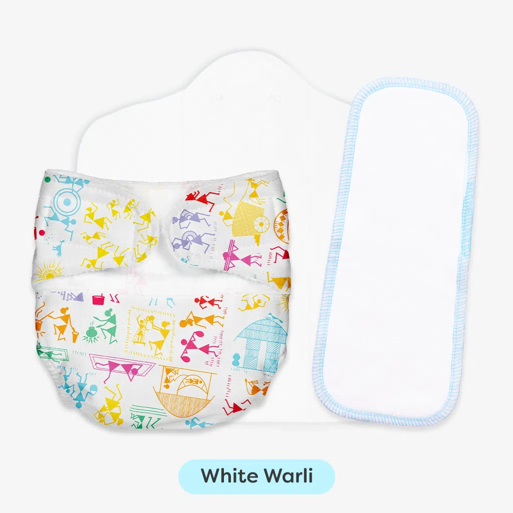 Newborn Cloth Diaper Combo with DryFeel Pad - Image 13