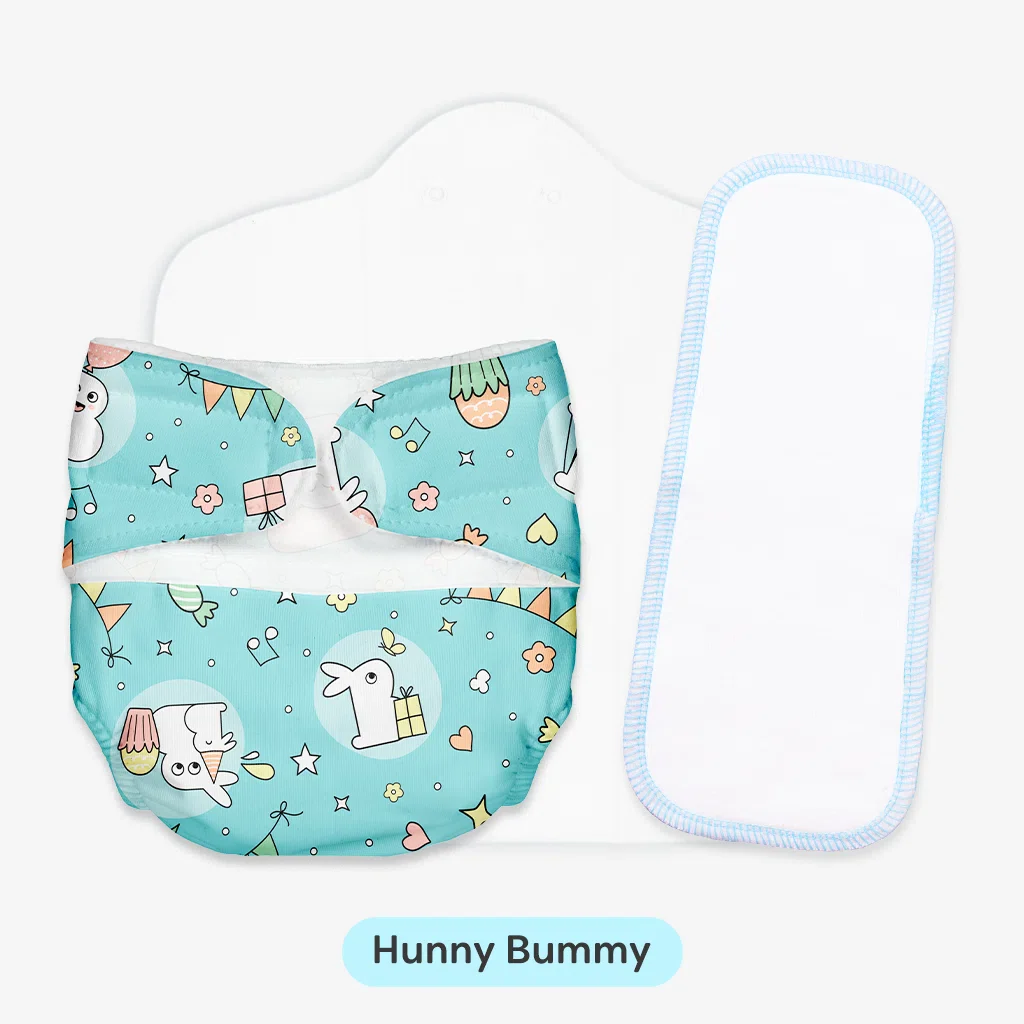 Newborn Cloth Diaper Combo with DryFeel Pad - Image 15
