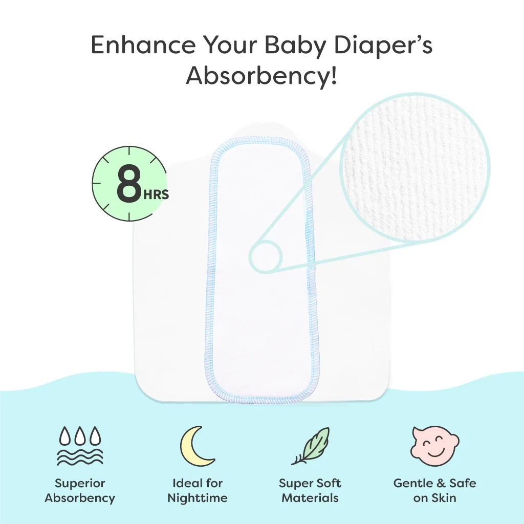 Newborn Cloth Diaper Combo with DryFeel Pad - Image 5
