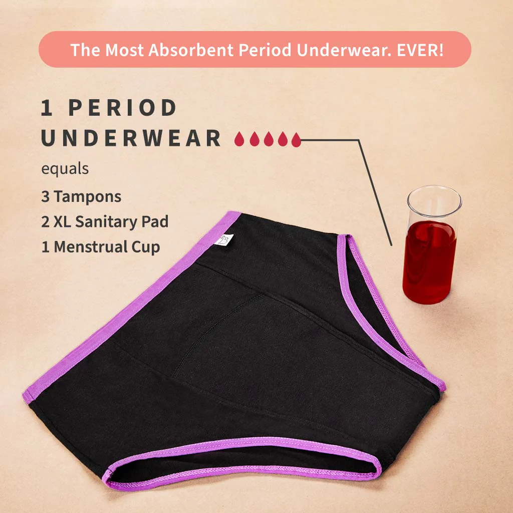 2 Period Underwear + 4 Flow Lock Cloth Pads + Free Wet Pouch - Image 14