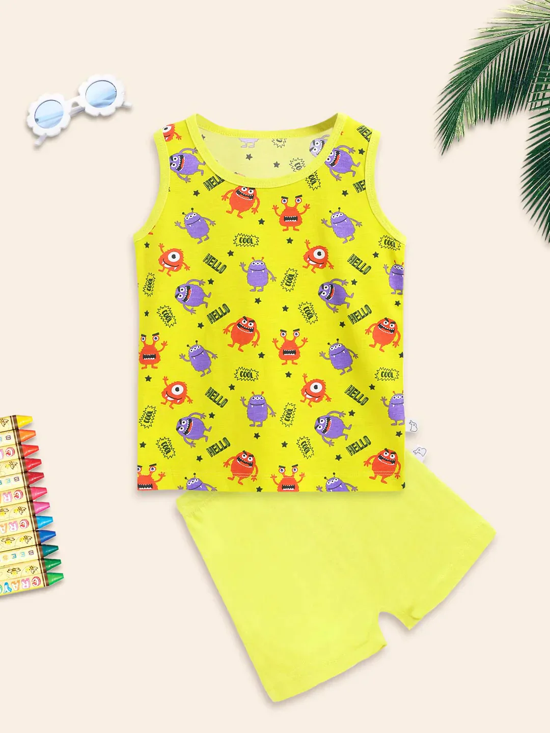 Top & Shorts Set - Mini Monster - 6 - 12 months - Image 3